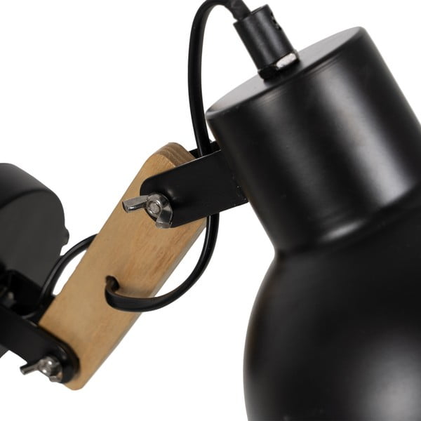 Melna/dabīga toņa sienas lampa – Ixia-image-4