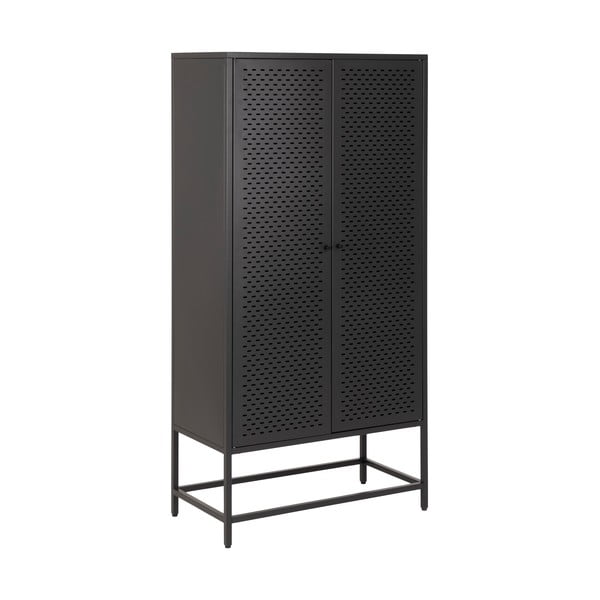 Melns metāla drēbju skapis 80x160 cm Newcastle – Actona-image-2