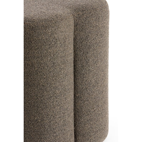 Brūns pufs no buklē auduma Nalani – Light & Living-image-1