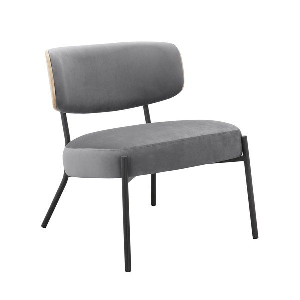 Pelēks samta atpūtas krēsls ar kāju balstu Jerry – Støraa-image-4