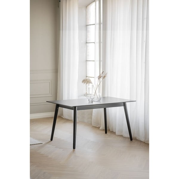 Melns ēdamgalds Rowico Lotta, 140 x 90 cm-image-2