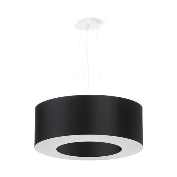 Melna piekaramā lampa ar auduma abažūru ø 50 cm Galata – Nice Lamps