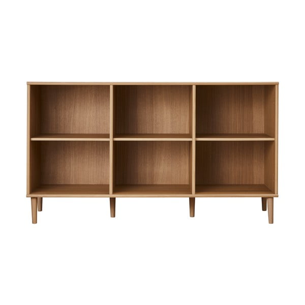 Dabīga toņa grāmatplaukts ar ozolkoka imitāciju 133x75 cm Mistral – Hammel Furniture