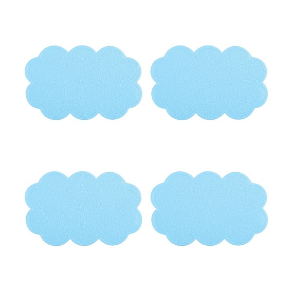 Bērnu pretslīdēšanas paklājiņi vannai (4 gab.) 9x14,5 cm Nuages – MSV
