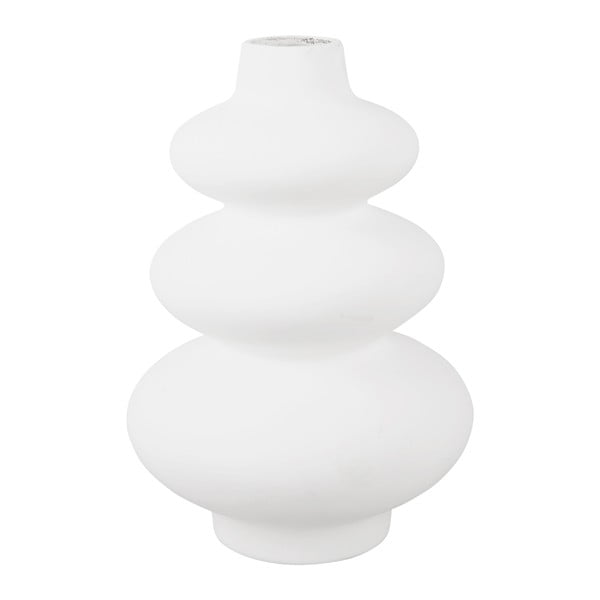 Balta keramikas vāze Karlsson Circles, augstums 28,5 cm