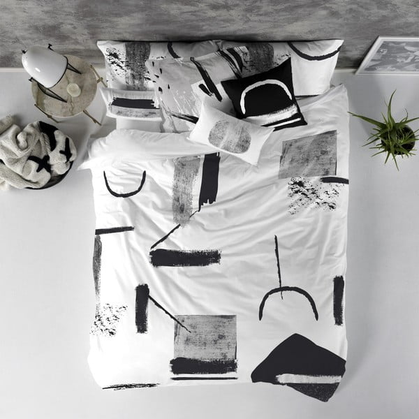 Kokvilnas segas pārvalks Blanc Shapes, 200 x 200 cm-image-2