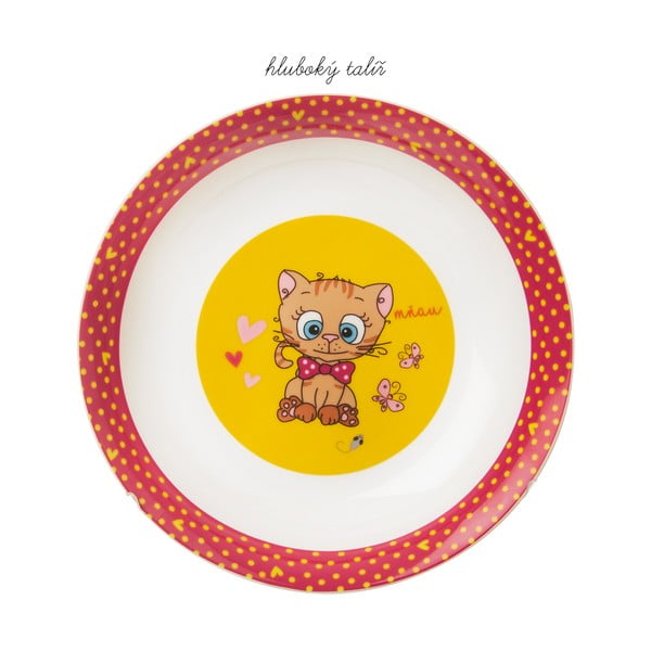 Bērnu porcelāna pusdienu komplekts (3 gab.) Orion Kittens-image-1