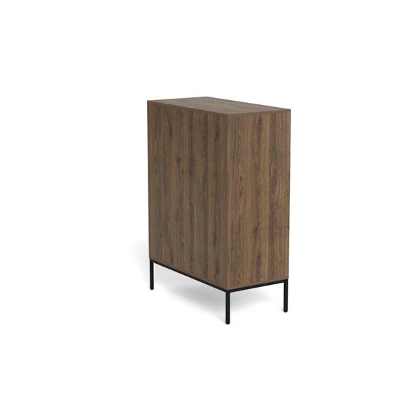 Tumša dabīga toņa kumode ar ozolkoka imitāciju 80x110x40 cm Palmdale – Actona-image-4