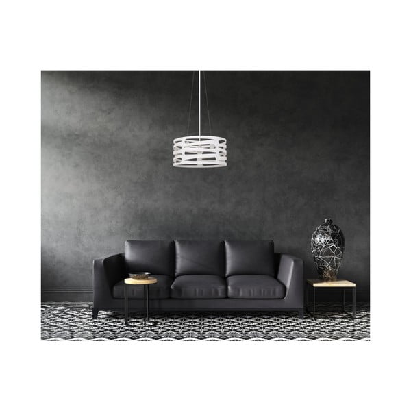 Balta piekaramā lampa ar metāla abažūru Marisa – GTV-image-1