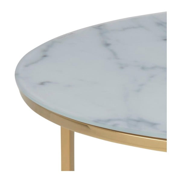 Balts apaļš žurnālgaldiņš ø 80 cm Alisma – Actona-image-2