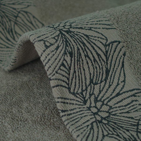 Tumši zaļš frotē kokvilnas dvielis 50x100 cm Valencia – My House-image-3