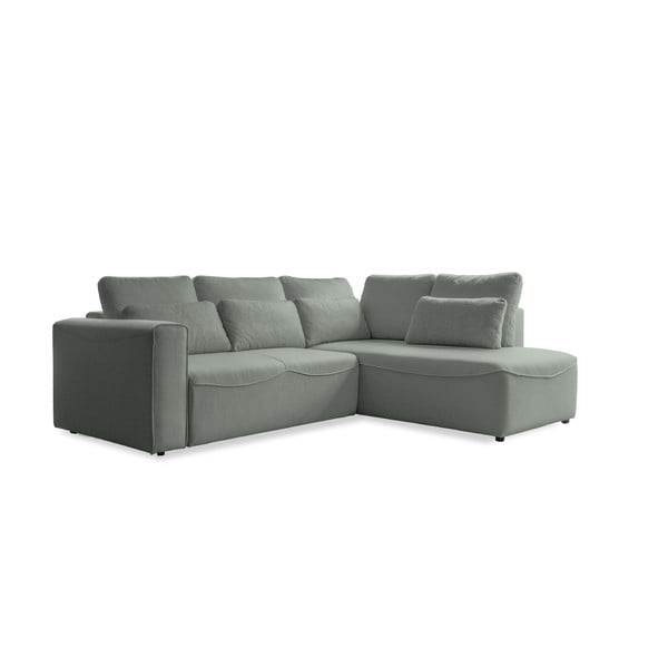Gaiši zaļš izvelkamais stūra dīvāns (maināms stūris) Homely Tommy – Miuform
