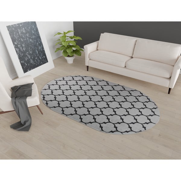 Tumši pelēks mazgājams paklājs 120x180 cm – Vitaus-image-1