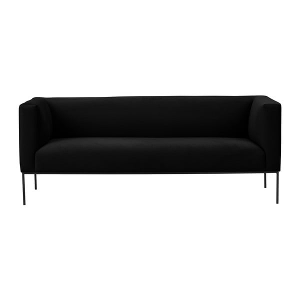 Melns dīvāns Windsor & Co Sofas Neptune, 195 cm