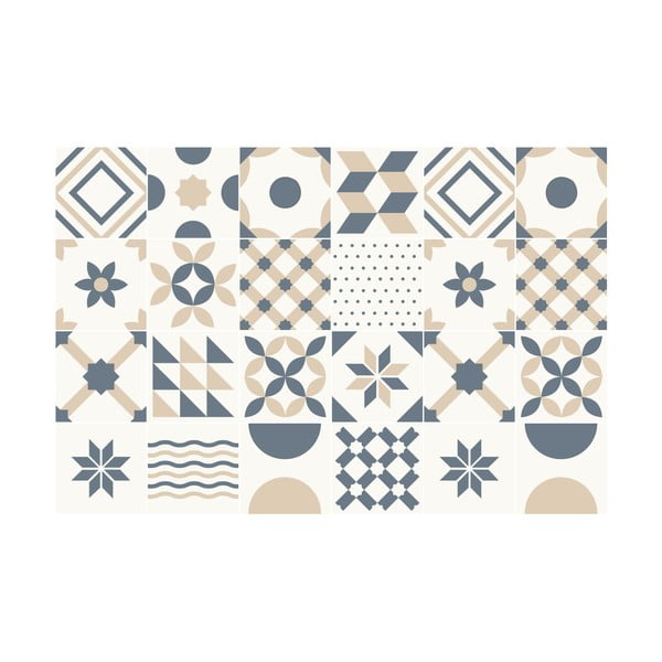 Flīžu uzlīmes (24 gab.) 15x15 cm Minimal – Ambiance-image-1