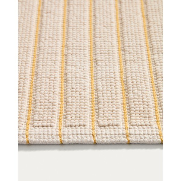 Dzeltens/bēšs tekstila vannas istabas paklājiņš 50x80 cm Merade – Kave Home-image-3