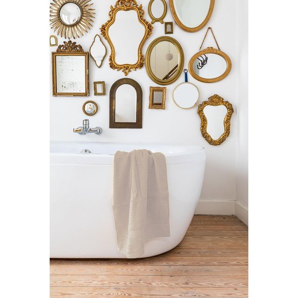 Smilšu brūns dvielis Tiseco Home Studio, 50 x 100 cm-image-1