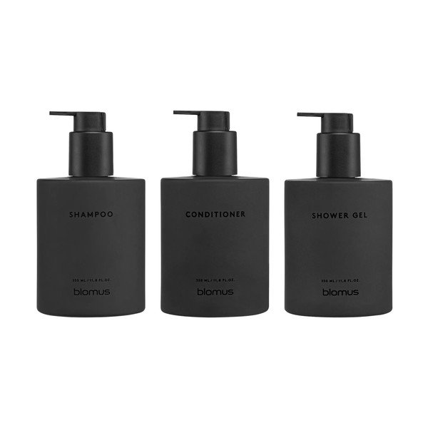 Melni stikla sienas ziepju dozatori (3 gab.) 350 ml Kirei – Blomus-image-3