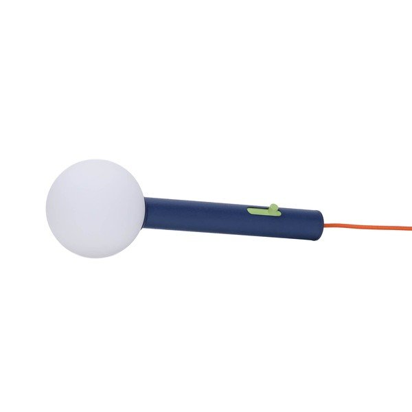 Zila metāla LED galda lampa ar regulējamu spilgtumu ar stikla abažūru (augstums 30 cm) Talk – Hübsch-image-2