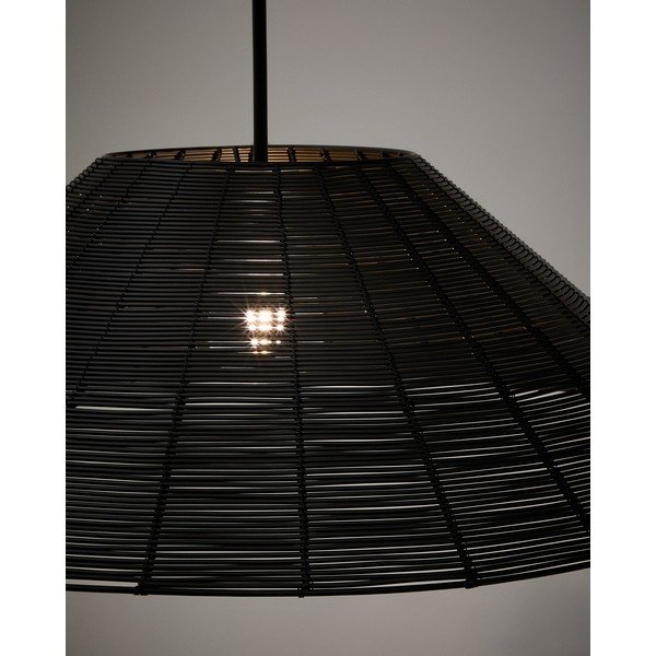 Melns abažūrs ø 70 cm Saranella – Kave Home-image-1