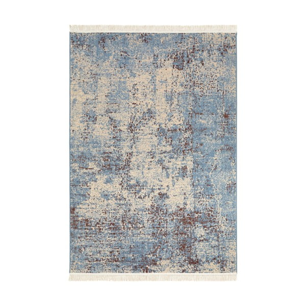 Zili pelēks paklājs ar pārstrādātu kokvilnu sastāvā Nouristan, 80 x 150 cm