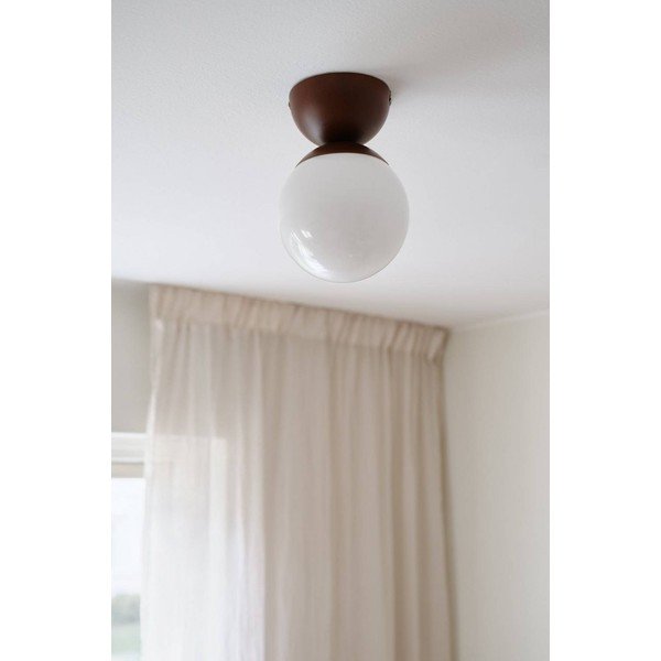 Balta/brūna griestu lampa no opāla stikla ø 15 cm Leah – Jotex-image-2