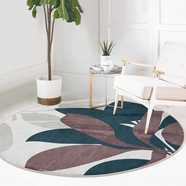 Mazgājams robotu putekļu sūcējiem piemērots apaļš paklājs ø 80 cm Comfort – Mila Home-image-3