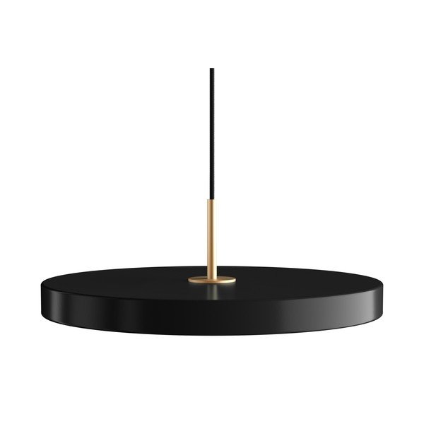 Melna LED piekaramā lampa ar regulējamu spilgtumu un metāla abažūru ø 43 cm Asteria Plus Medium – UMAGE