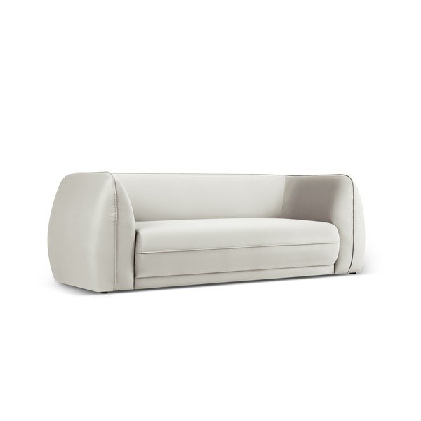 Bēšs samta dīvāns 225 cm Lando – Micadoni Home-image-2