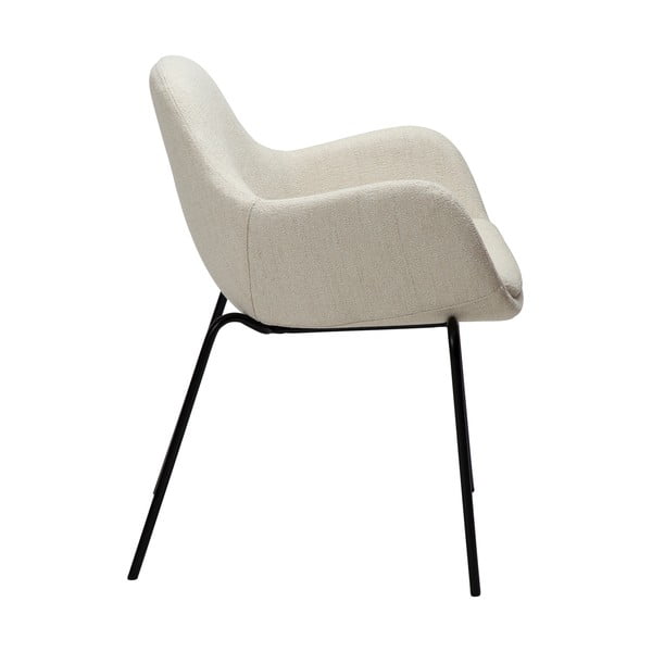 Krēmkrāsas atpūtas krēsls no buklē auduma Zimmer – DAN-FORM Denmark-image-2