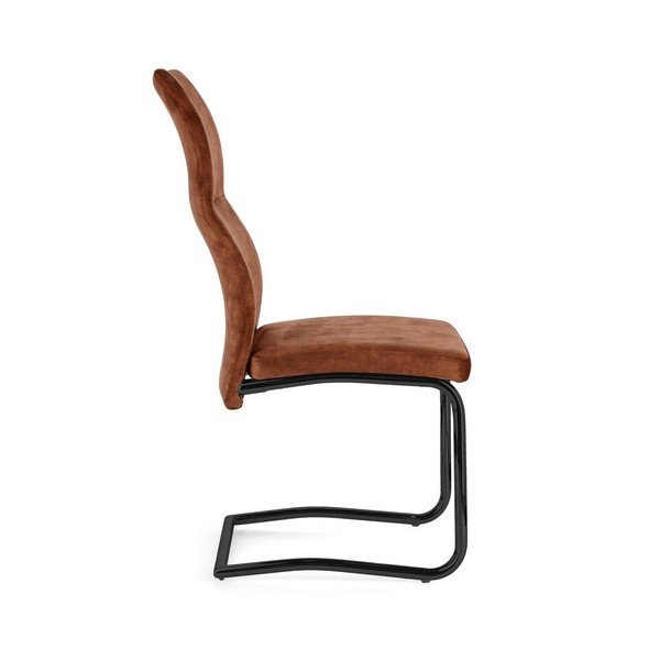 Konjakbrūns polsterēts pusdienu krēsls Thelma – Bizzotto-image-3