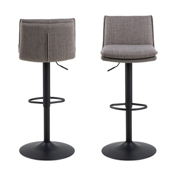 Pelēki grozāmi bāra krēsli (2 gab.) 107 cm Flynn – Actona-image-2