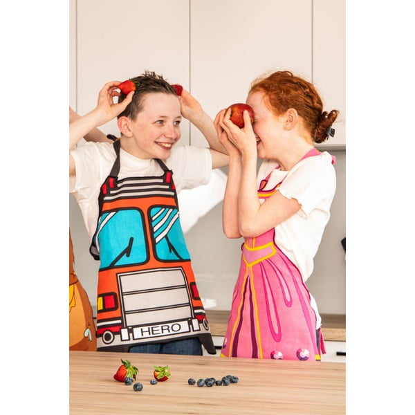 Bērnu priekšauts no pārstrādātas kokvilnas Hero – Tiseco Home Studio-image-2