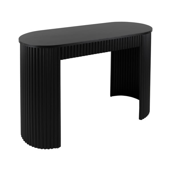 Melns metāla konsoles galds 40x100 cm Estriado  – Leitmotiv-image-1