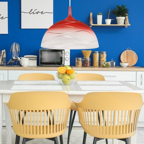 Sarkana piekaramā lampa ø 30 cm Sfera – LAMKUR-image-3