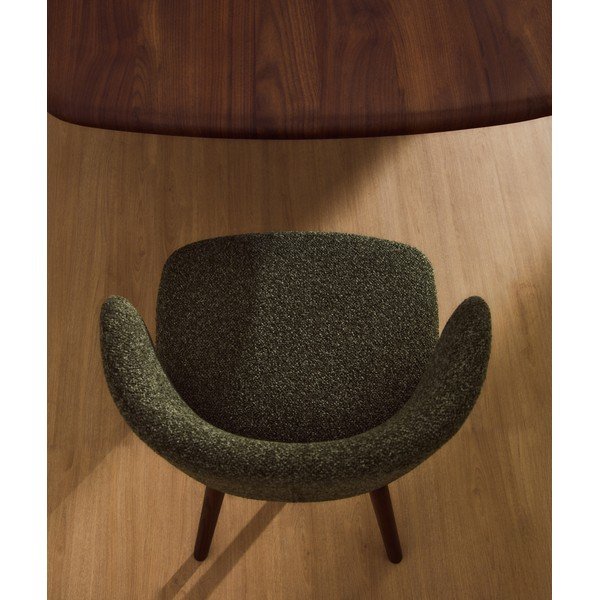 Zaļš polsterēts ēdamistabas krēsls Ciselia – Kave Home-image-1
