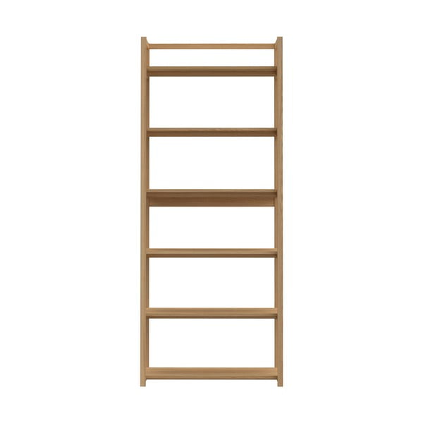 Dabīga toņa grāmatplaukts ar ozolkoka imitāciju 80x199x40 cm Ludza – Actona