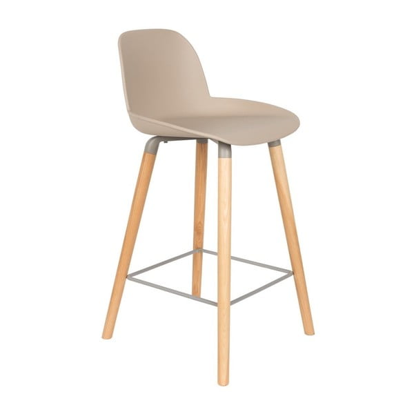 2 bēšu/pelēku bāra krēslu komplekts Zuiver Albert Kuip, sēdekļa augstums 65 cm