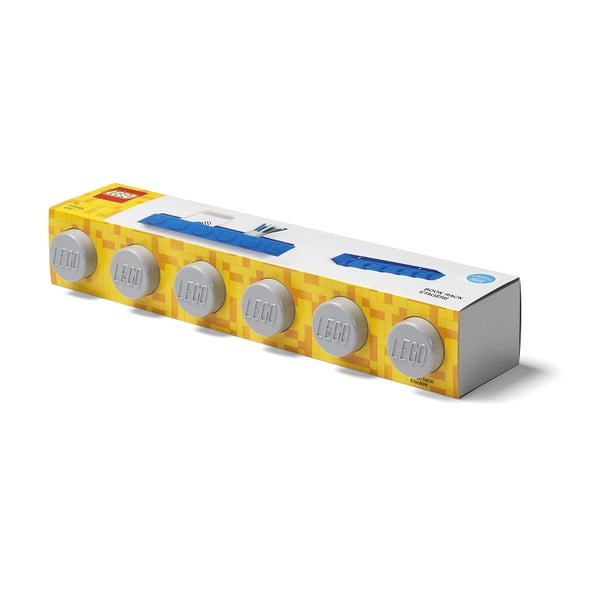 Bērnu pelēks sienas plaukts Sleek - LEGO®-image-4