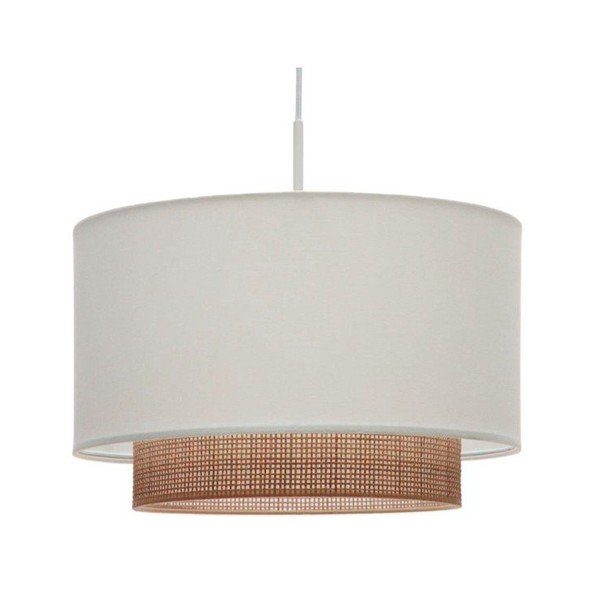 Balts/dabīga toņa tekstila abažūrs ø 40 cm Erna – Kave Home
