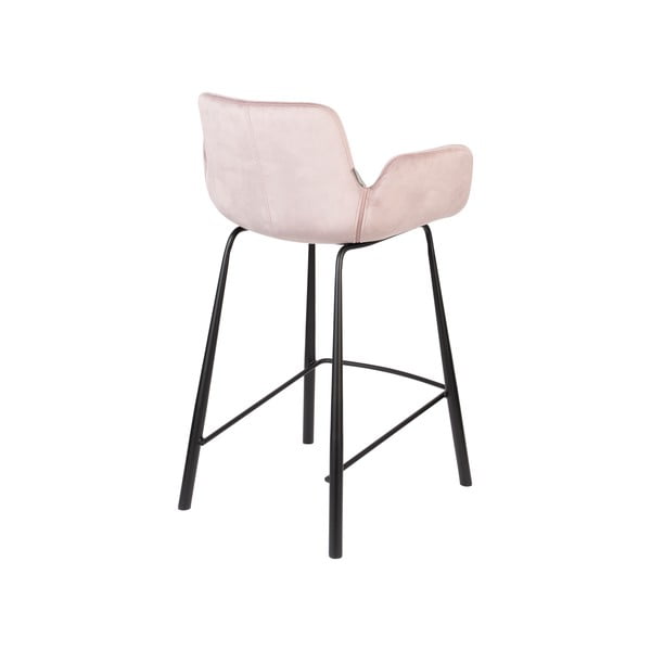 Gaiši rozā samta bāra krēsli (2 gab.) 91,5 cm Brit – Zuiver-image-4