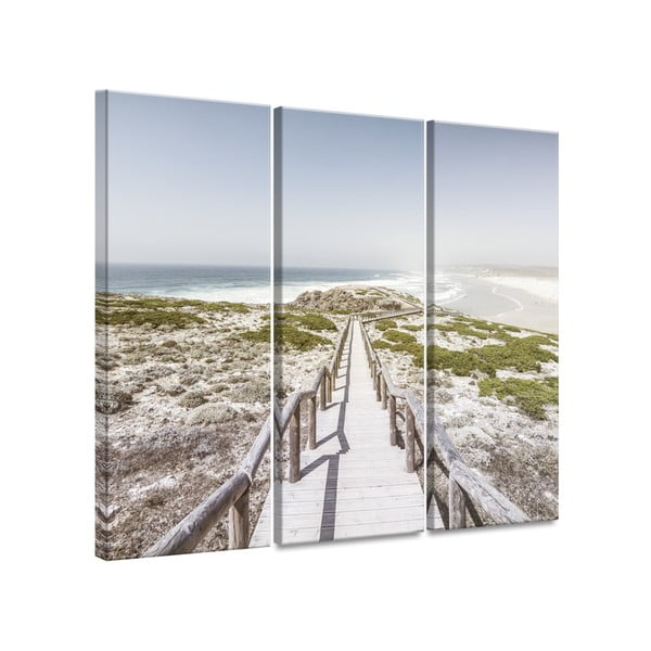 Daudzdaļīga glezna Styler Canvas By The Sea, 27 x 75 cm