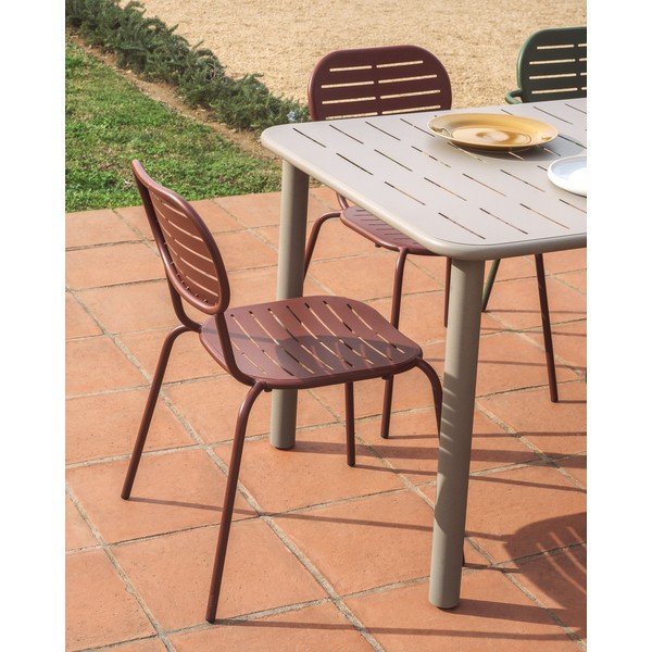 Tērauda dārza ēdamgalds 90x180 cm Brai – Kave Home-image-2