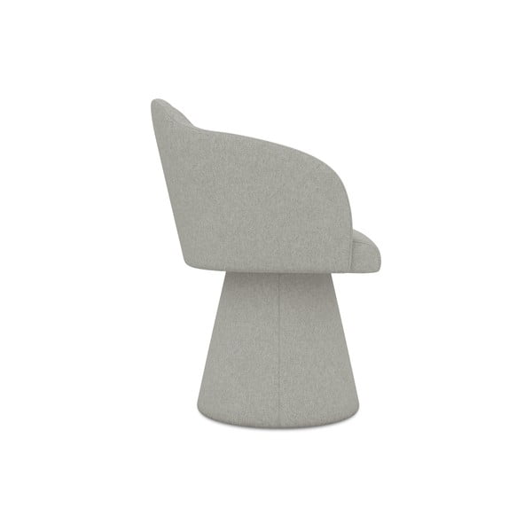 Gaiši pelēks polsterēts ēdamistabas krēsls Kanoa – Makamii-image-2