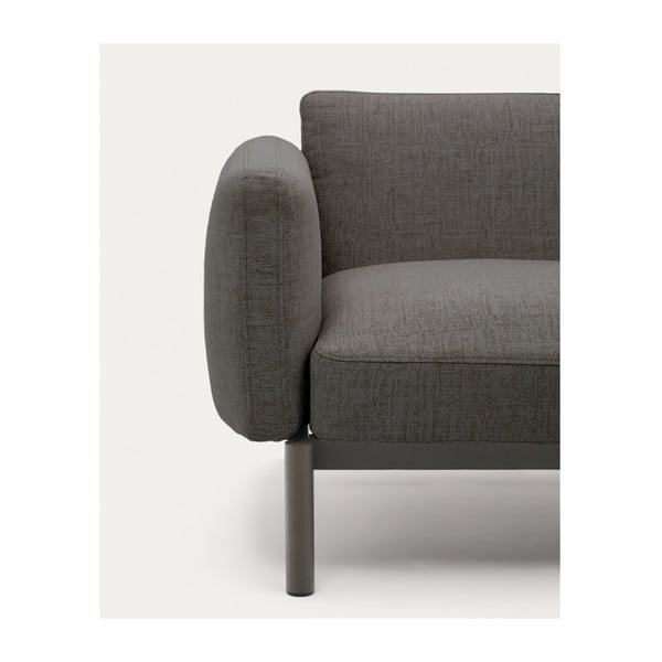 Pelēks polsterēts dārza dīvāns Sorells – Kave Home-image-1