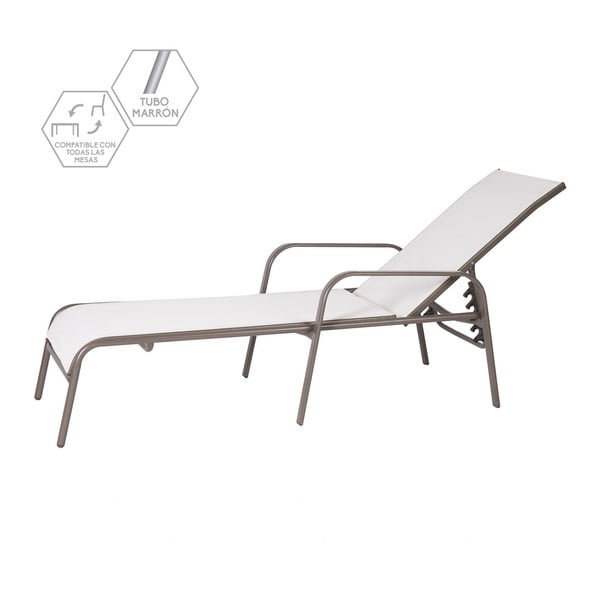 Balts metāla dārza atpūtas krēsls – LDK Garden-image-1