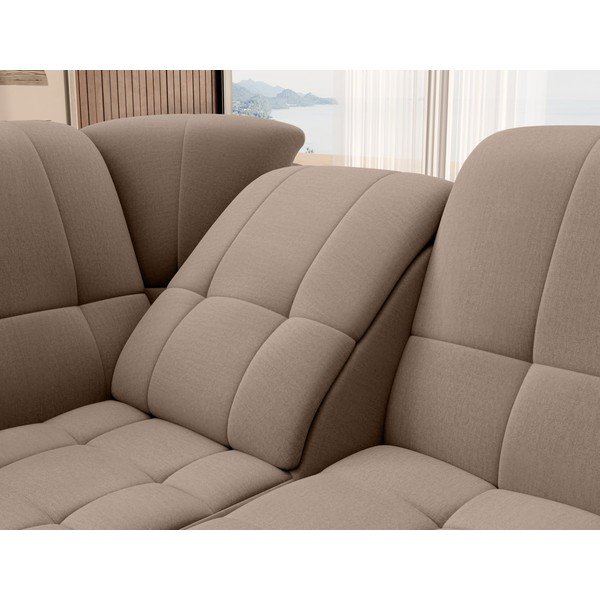 Brūns samta salokāms/ar uzglabāšanas vietu stūra dīvāns (ar kreiso stūri/L veida) Sado – ELTAP-image-1