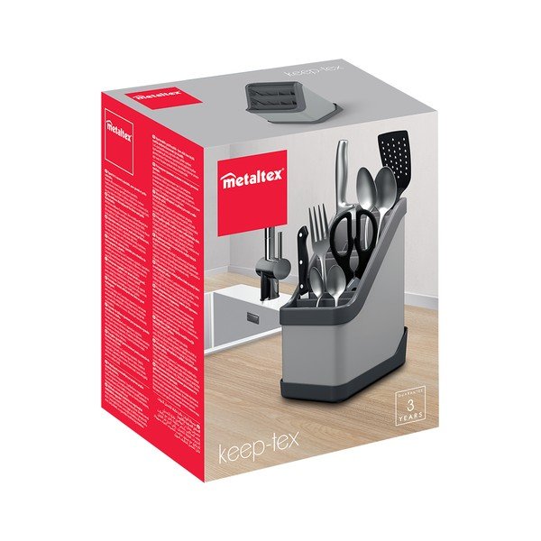 Melns galda piederumu statīvs Metaltex Keep-Tex-image-3