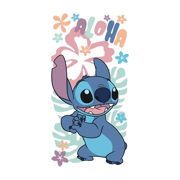 Kokvilnas bērnu dvielis 70x140 cm Lilo and Stitch "Hawaiian Harmony" – Jerry Fabrics