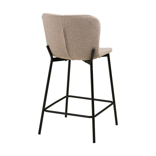 Bēšs polsterēts bāra krēsls (sēdekļa augstums 65 cm) Maceda – House Nordic-image-4